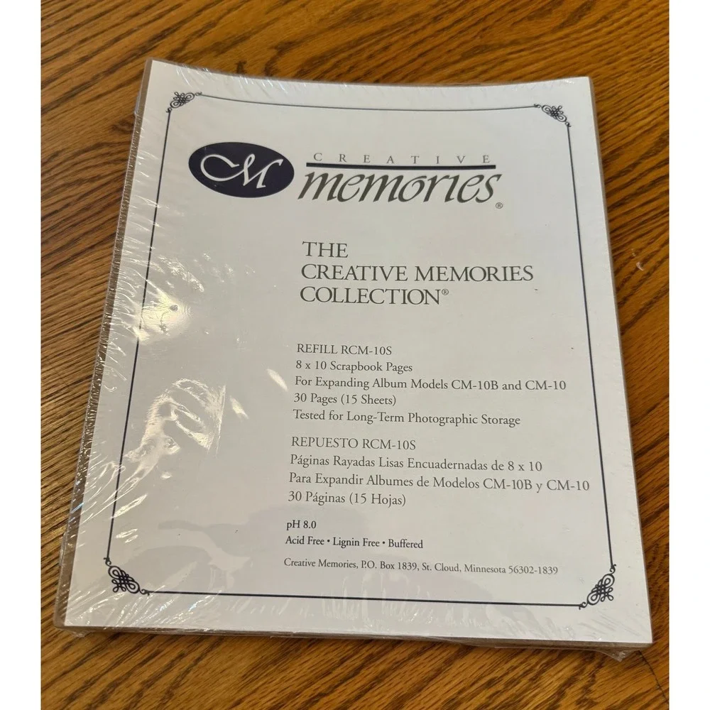 Creative Memories Scrapbook Refill Pages 8x10 White New Acid Free Archival 30 Pk